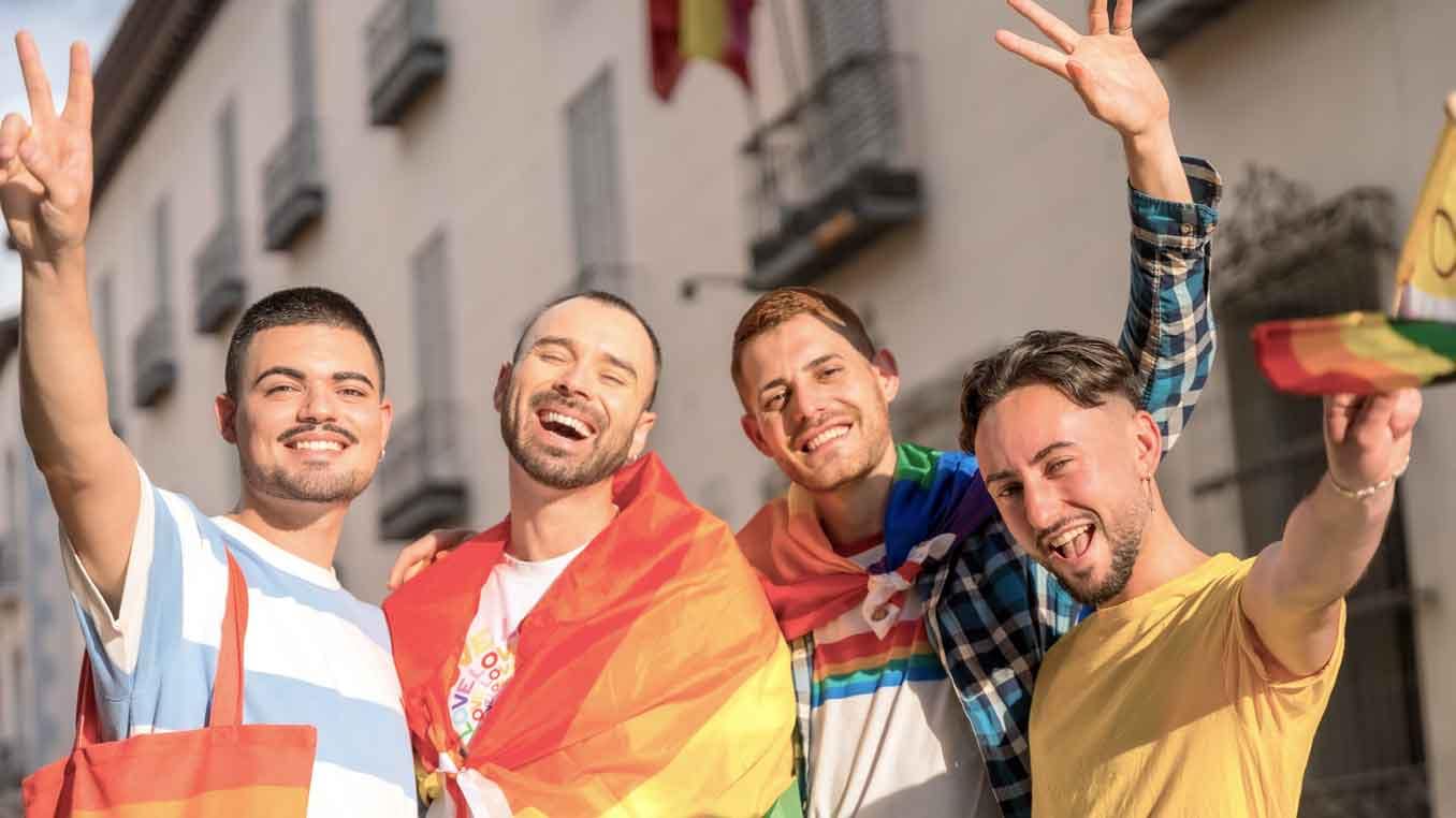 Feiernde beim Pride