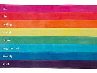 Die originale Regenbogenflagge