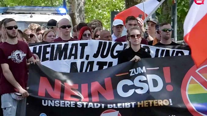 Rechtsextreme Demonstration gegen den ersten CSD in Wittenberg