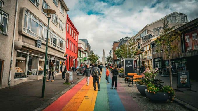 Strassenszene Reykjavík